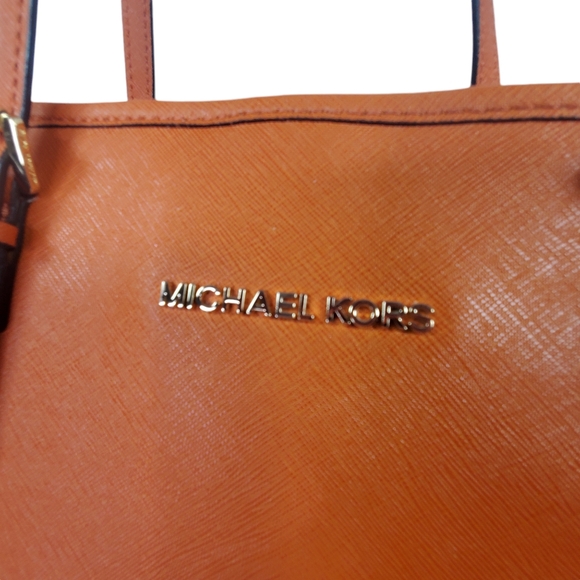 MICHAEL KORS Jet Set Orange Tote Bag Saffiano Leather - Picture 7 of 11